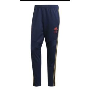 ADIDAS Predator Zidane Jogger Pants Navy Gold Stripes Red Size Small
